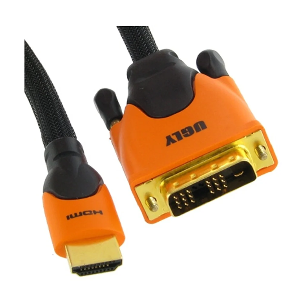 1.5m Ugly HDMI to DVI Digital Video Converter Cable 28 AWG Gold Plated OFC - Image 3
