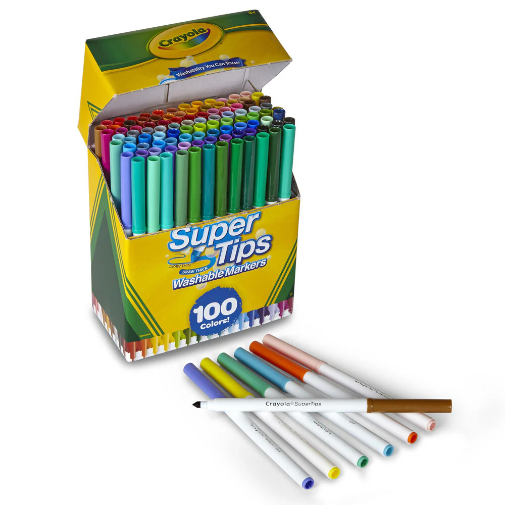 100pc Crayola Super Tips Washable Markers 3+ - Image 2