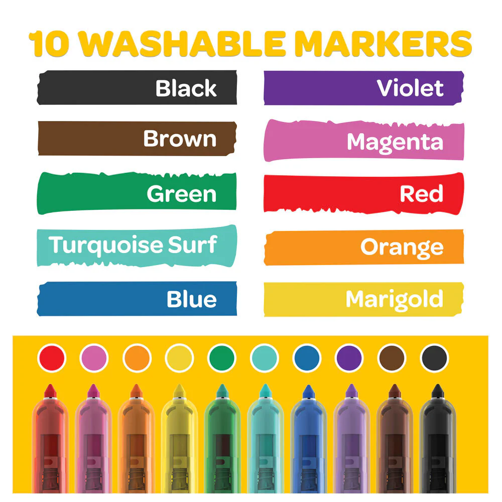 10pc Crayola Clicks Retractable Washable Markers 8+ - Image 5