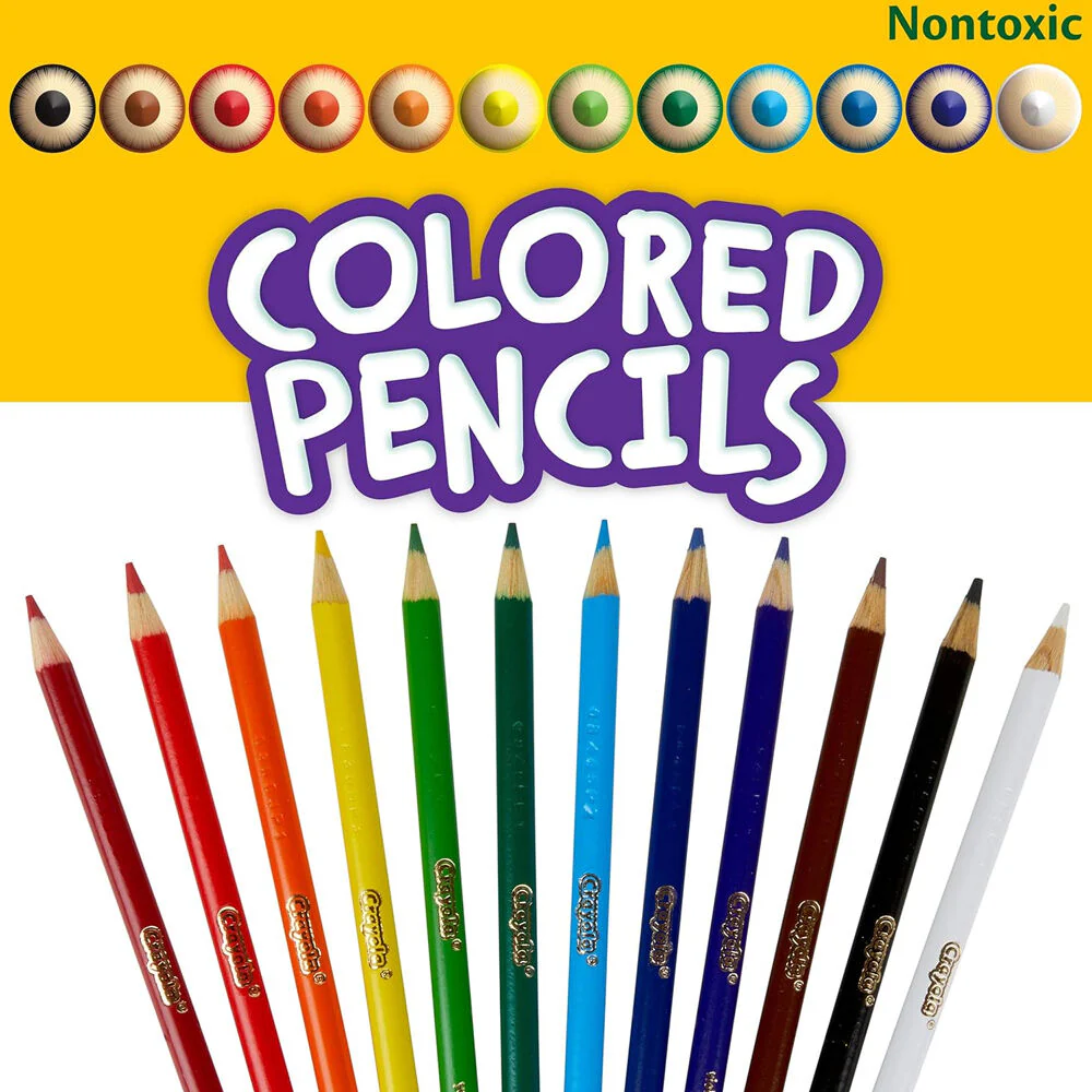 12pc Crayola Full Size Triangular Coloured Pencils 3+ - Image 2