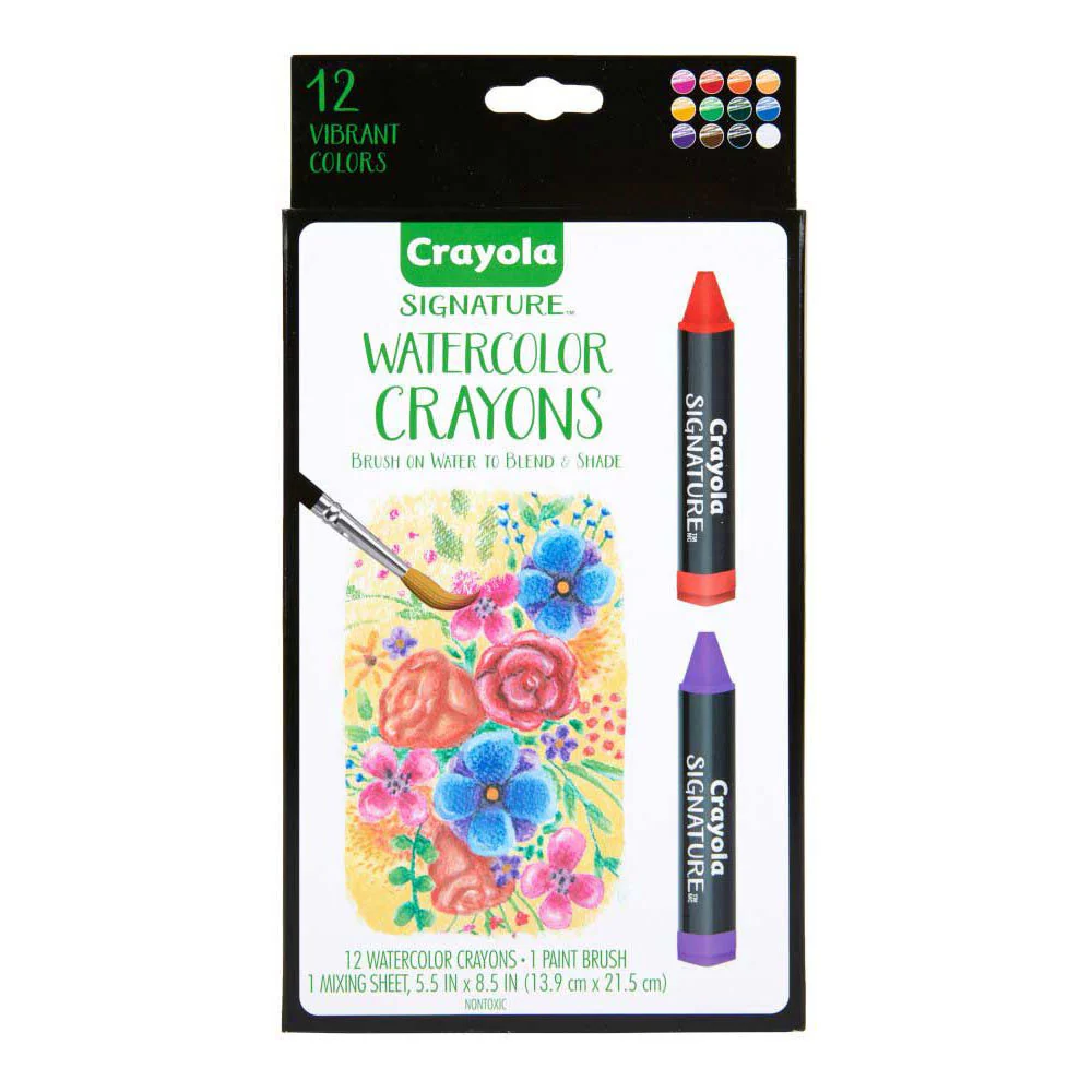 12pc Crayola Signature Non-Toxic Premium Watercolor Crayons For 14+ Teens - Image 7