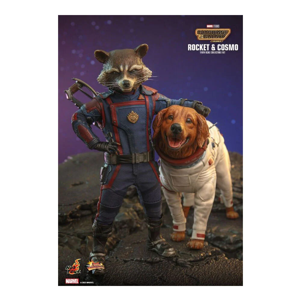 16cm Guardians of the Galaxy Vol 3 Rocket & Cosmo 1:6 Collectable - Image 2