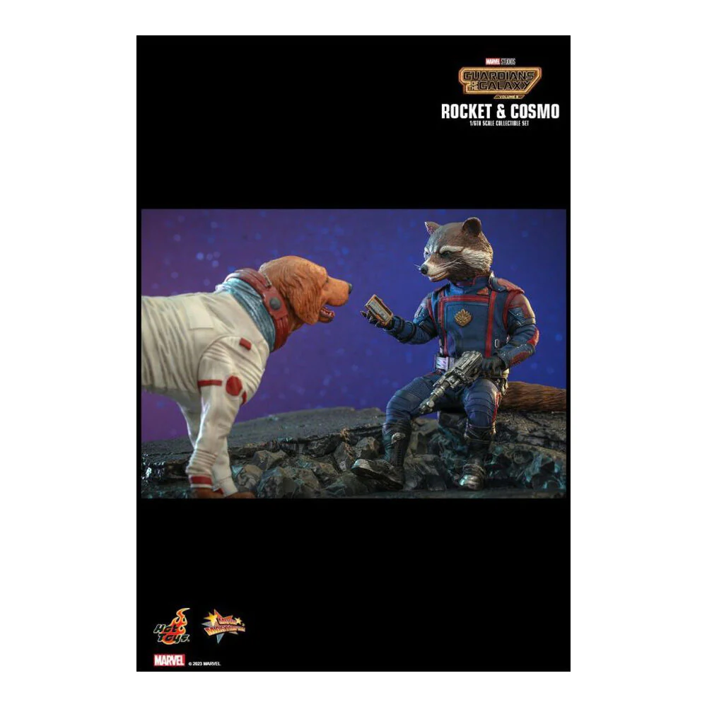 16cm Guardians of the Galaxy Vol 3 Rocket & Cosmo 1:6 Collectable - Image 3