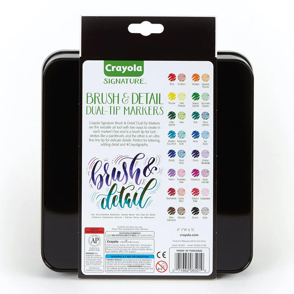 16pc Crayola Signature Brush & Detail Dual Tip Markers 9y+ - Image 2