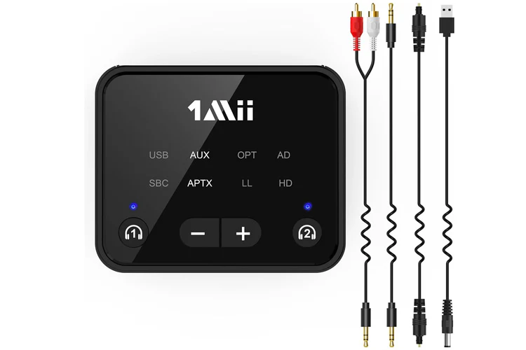 1Mii B06T6 Bluetooth 5.3 Transmitter to 2 Wireless Headphones - Image 2