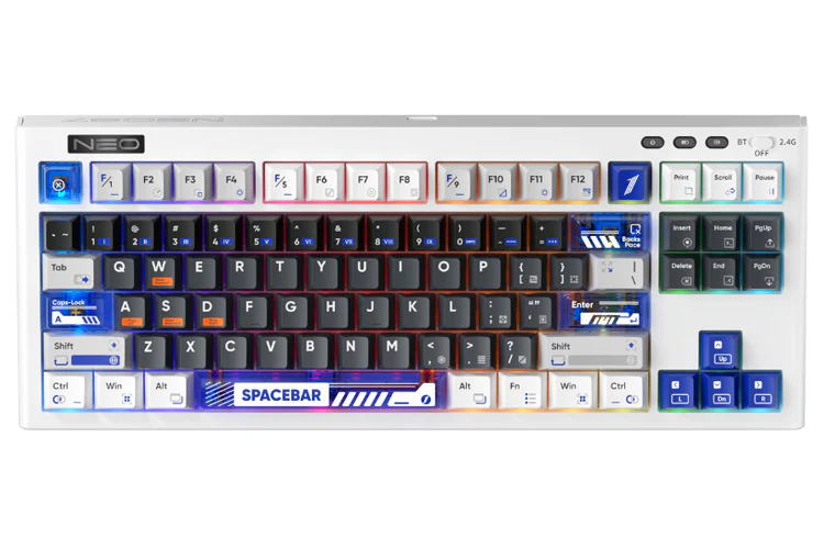 1st Player NEO87 Wireless 3 Mode Mechanical Keyboard (Thunderstorm) - Image 4