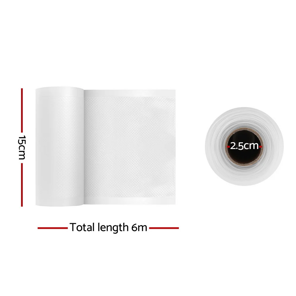 2 Rolls Food Vacuum Sealer Bags Storage Saver Heat Sealing Bag Pack 15CMX6M - Image 2
