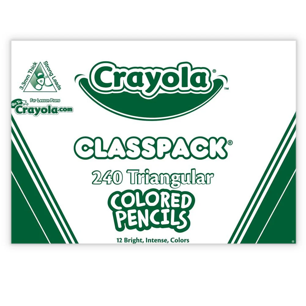 240pc Crayola Kids/Childrens Creative Triangular Pencil Classpack 36m+ - Image 2
