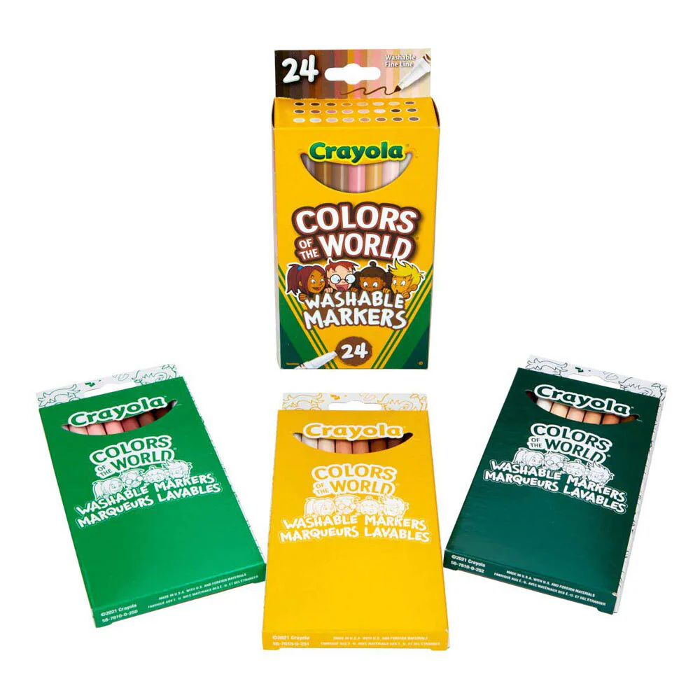 24pc Crayola Colours Of The World Fine Line Washable Markers For Kids 3+ - Image 3