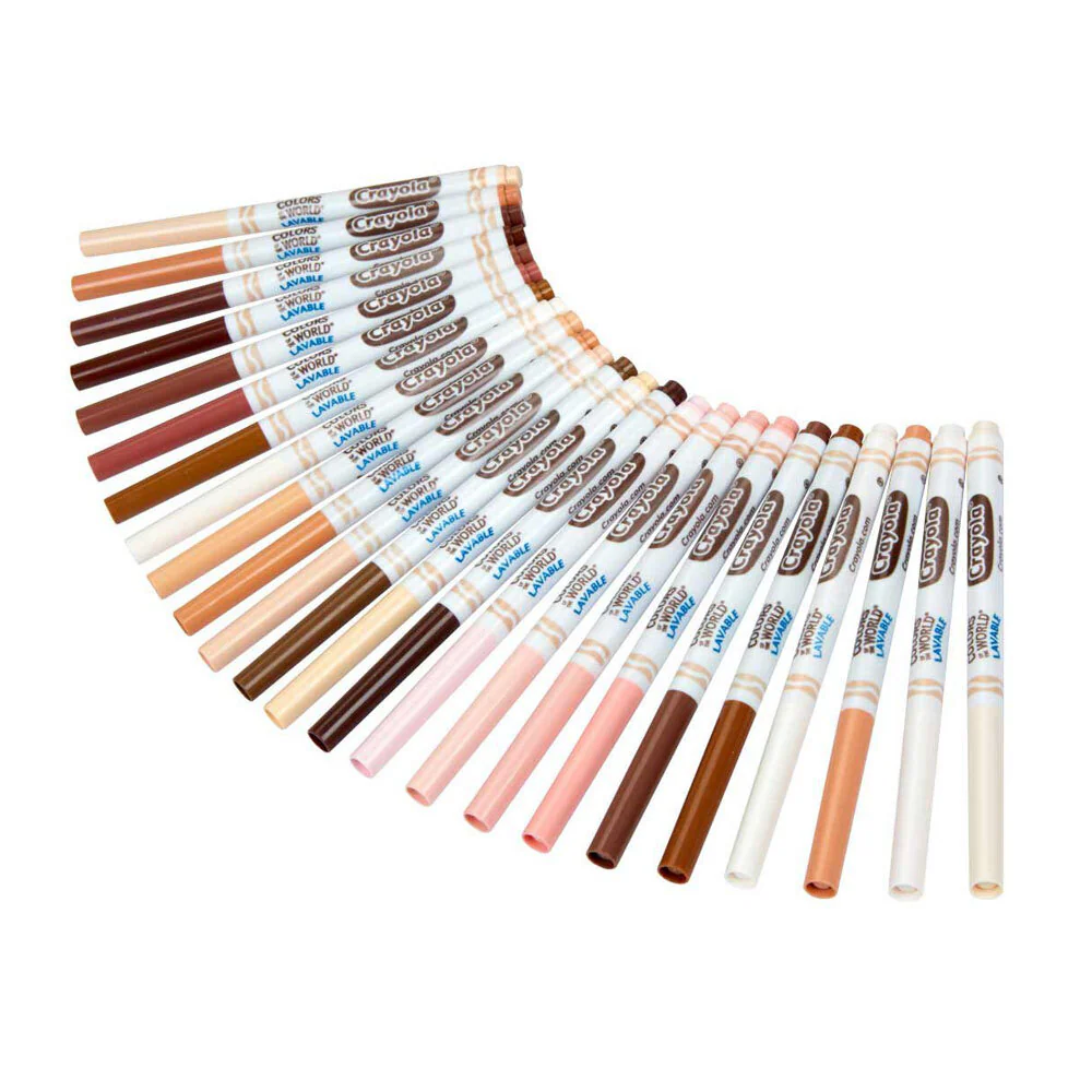 24pc Crayola Colours Of The World Fine Line Washable Markers For Kids 3+ - Image 5