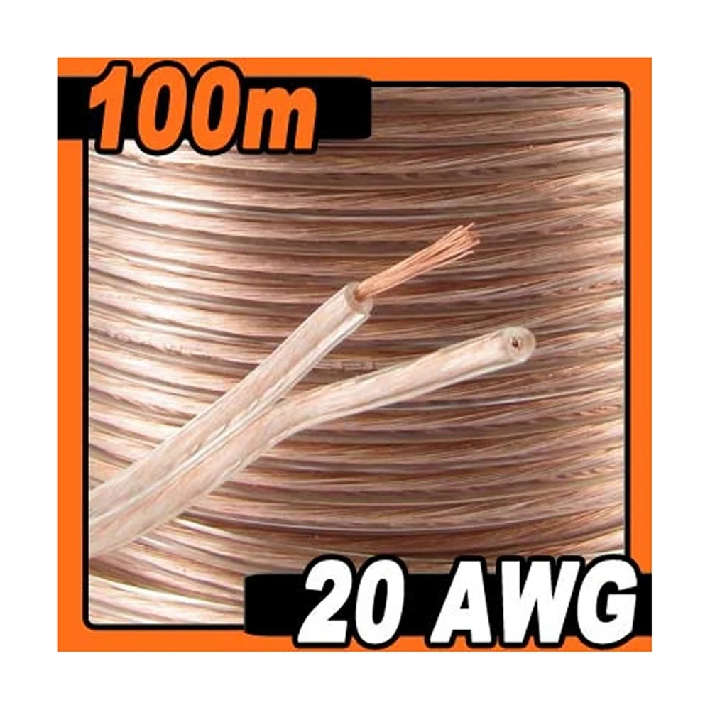 25m 50m 100m Ugly 20AWG Speaker Cable OFC 28 Strands Figure 8 Home Theatre Hi-Fi - Image 2