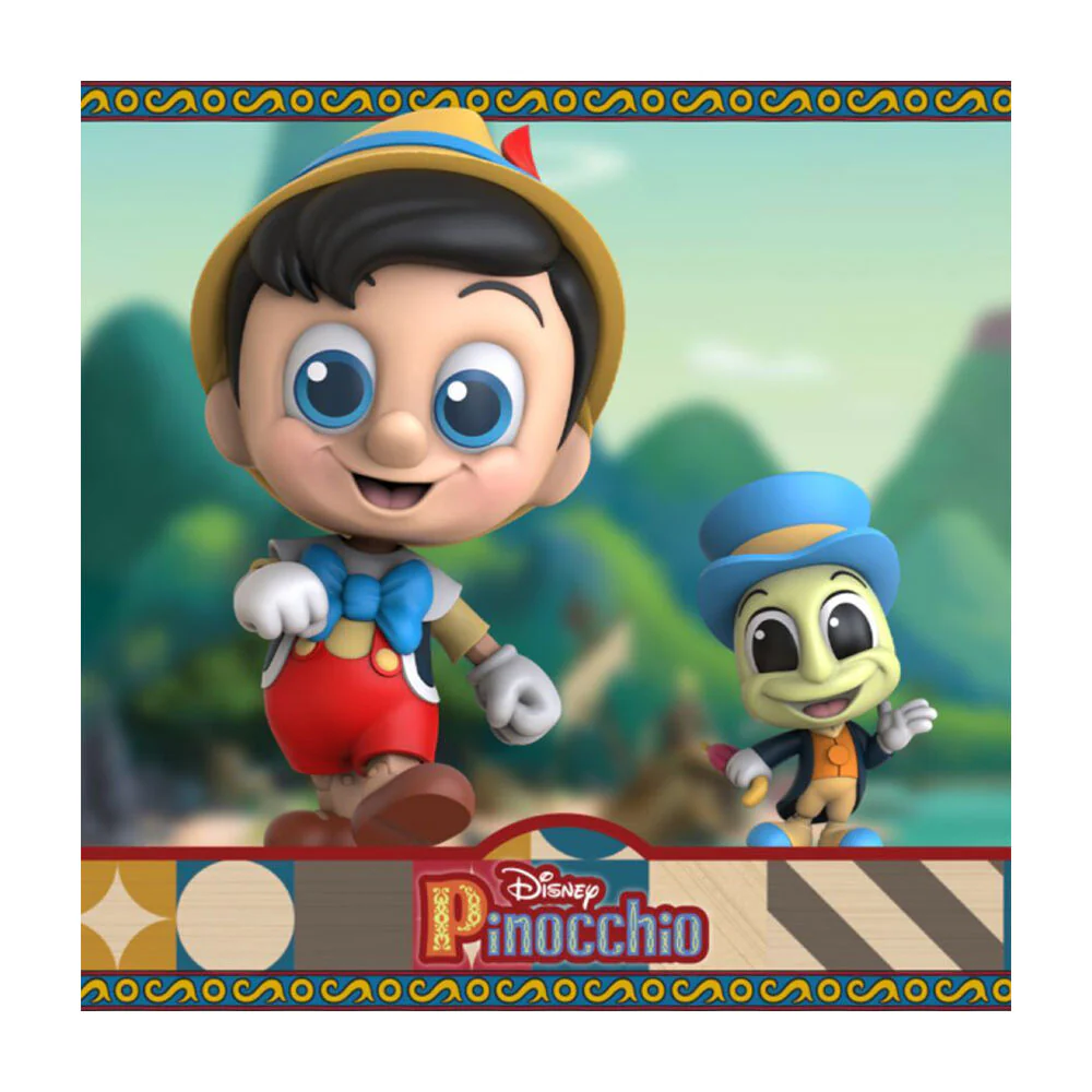 2pc Pinocchio 1940 & Jiminy Cricket Cosbaby Figure Collectable Fun Play Toy - Image 3