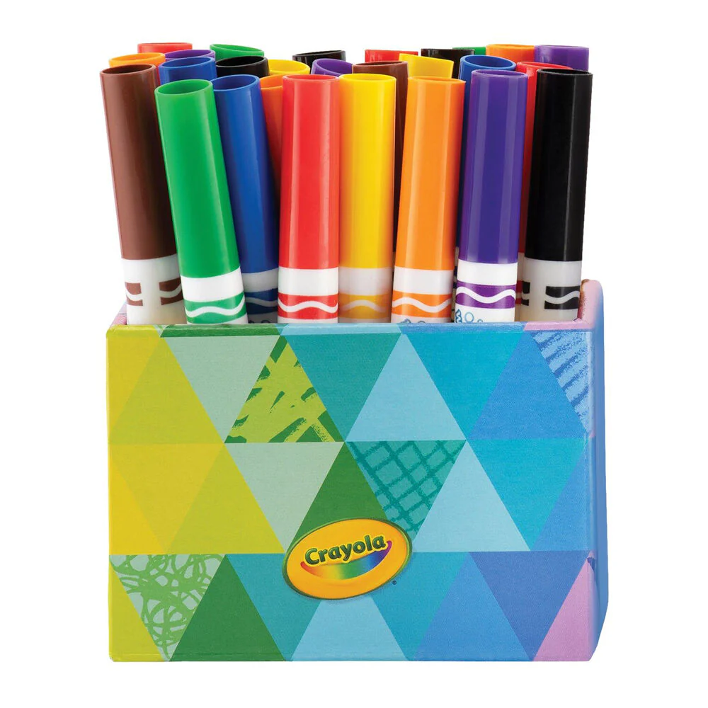 32pc Crayola Ultra-Clean Classic Washable Markers Colouring Set - Image 3