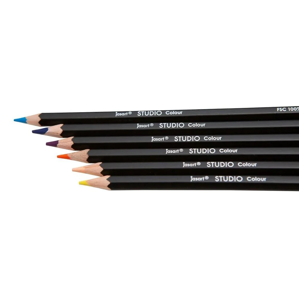 36pc Jasart Studio Art/Craft Tin Colour Pencil Set Non-Toxic - Image 3
