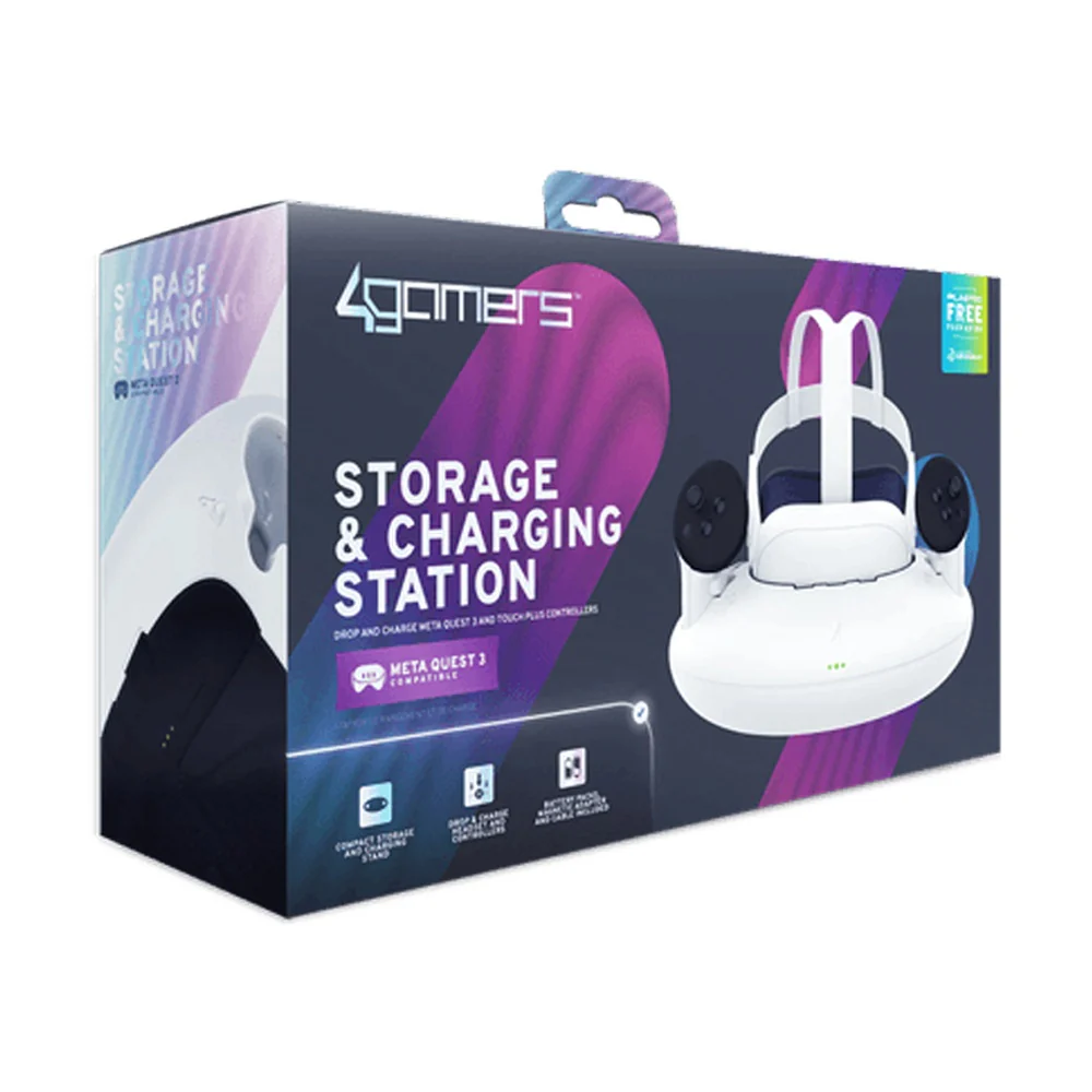 4Gamers Virtual Reality Storage & Charging Station Meta Quest 3 Compatible - Image 2