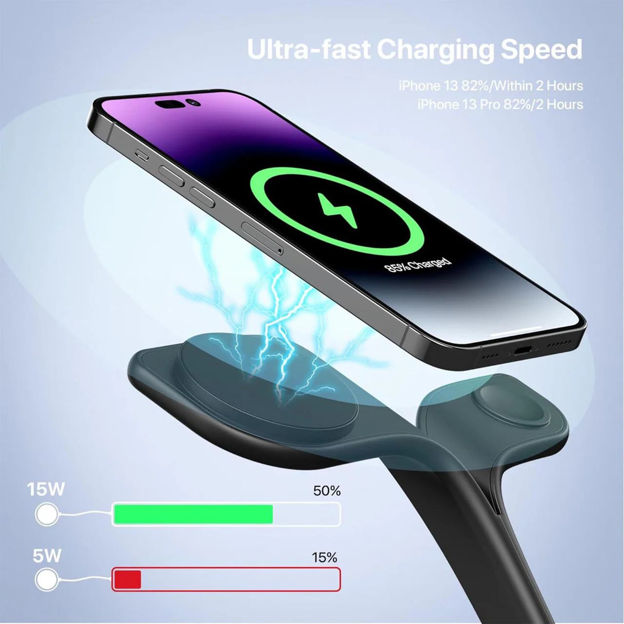 5-in-1 Wireless Fast Multi Device Charging Station with Night Light - Image 4