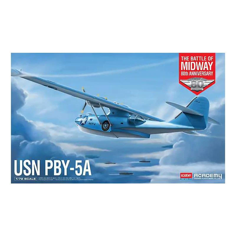 Academy 1/72 USN PBY5A Battle of Midway Plastic Model Kit - Image 3