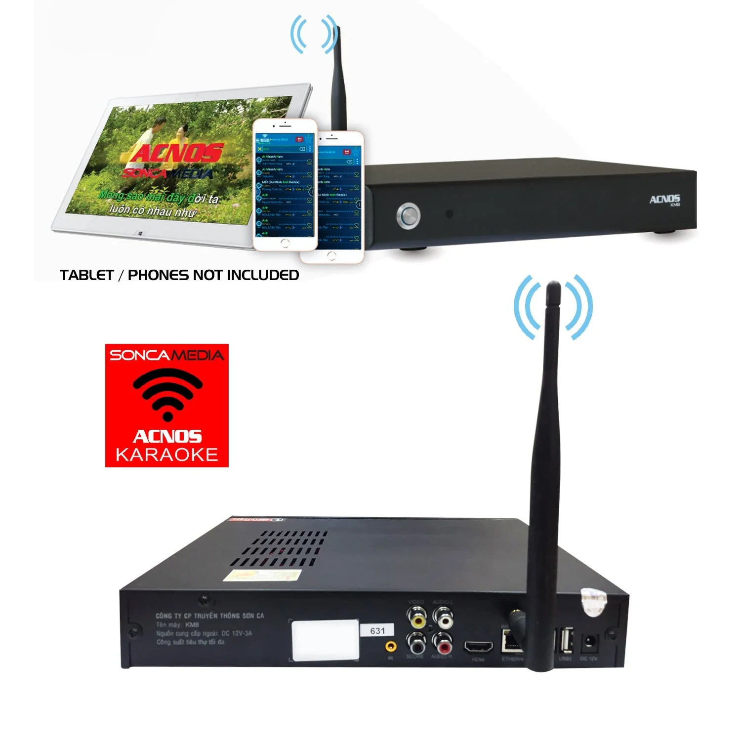ACNOS KM-8 Vietnamese Karaoke 2TB Hard Drive System with 43,000 Songs, WIFI & YouTube - Image 4