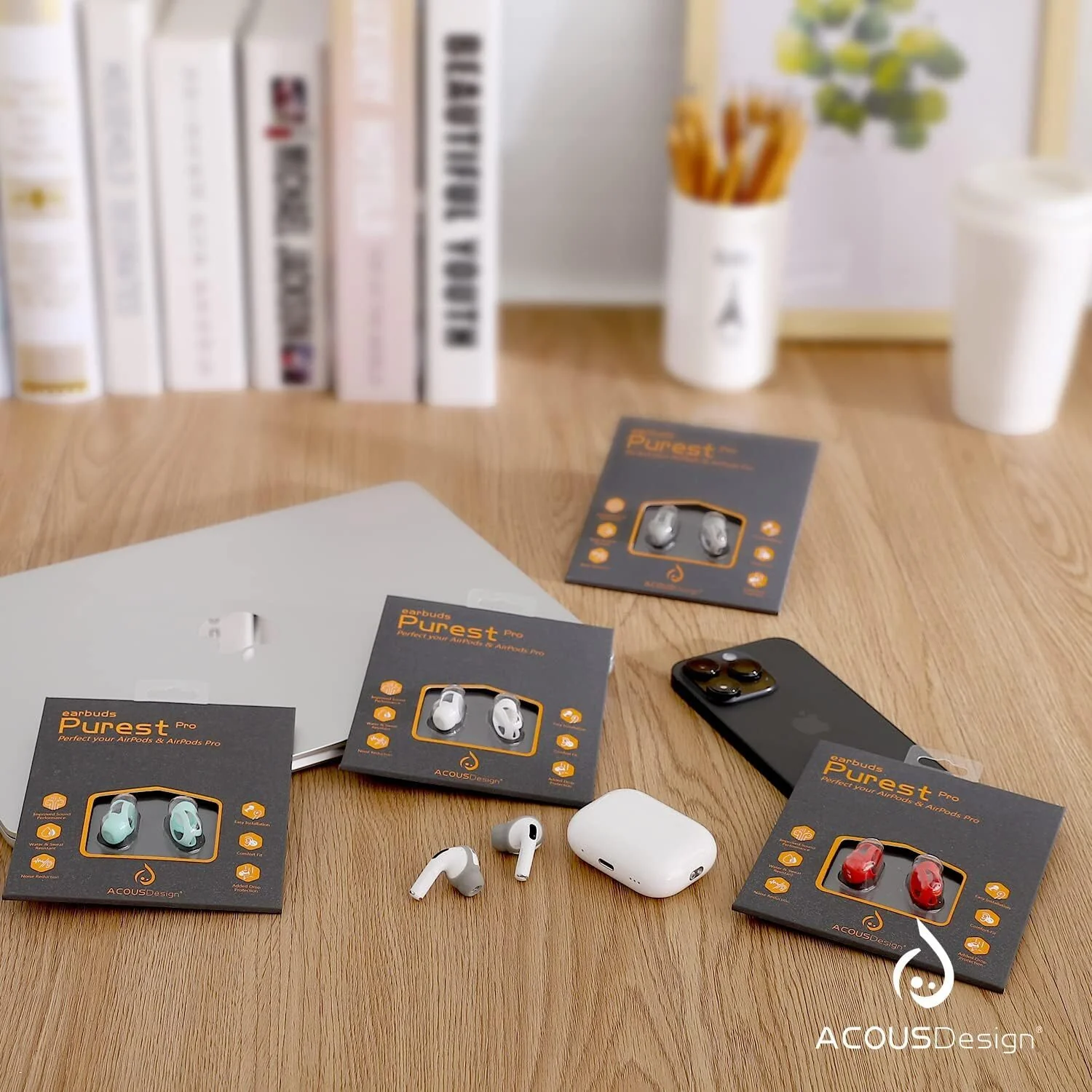 ACOUS Design Purest Pro Earbuds Covers for Airpods Pro/Pro 2 (Misty-Gray) - Image 6