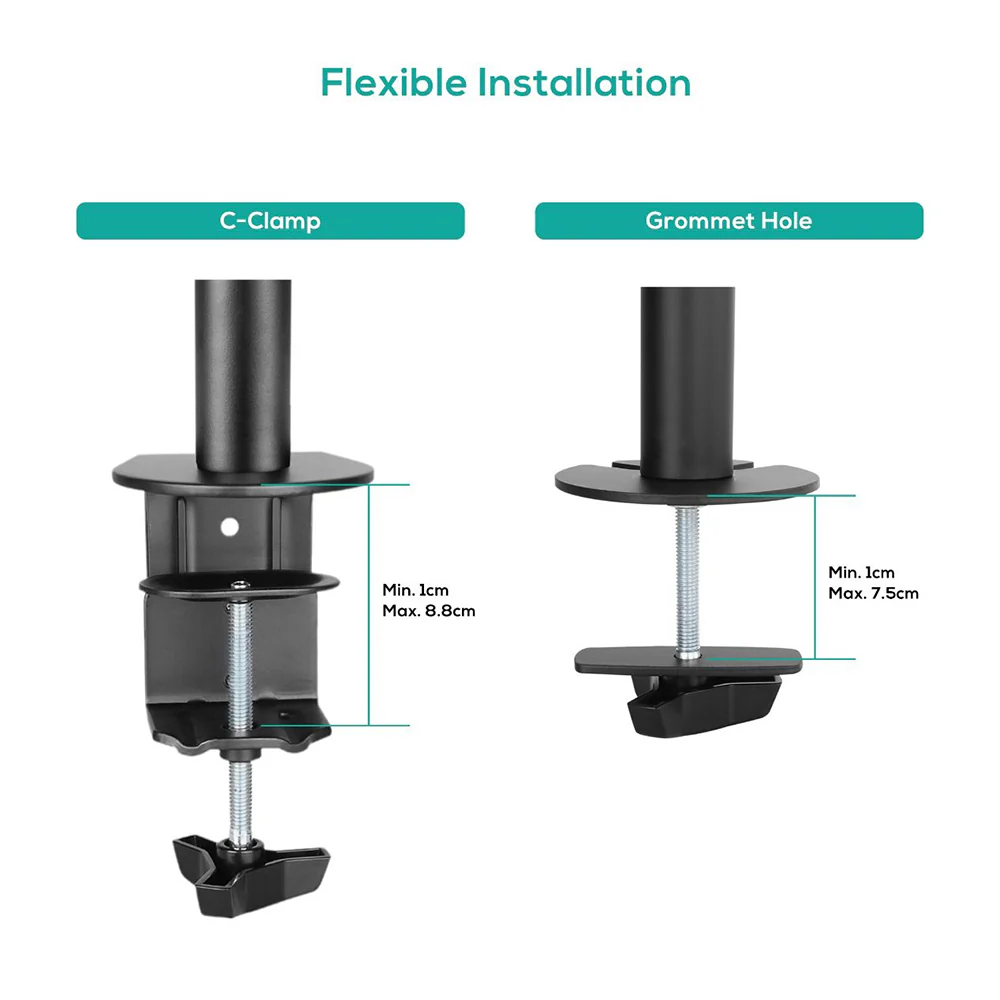 Activiva ErgoLife 13"-32" Dual Monitor Screen Double Joint Monitor Arm - Image 5