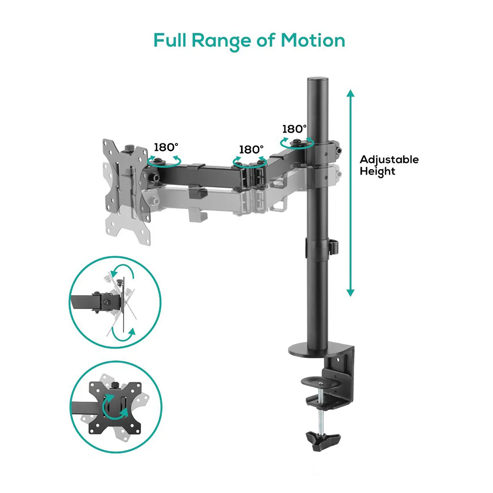 Activiva ErgoLife 13"~32" Single Monitor Screen Double Joint Monitor Arm - Image 3