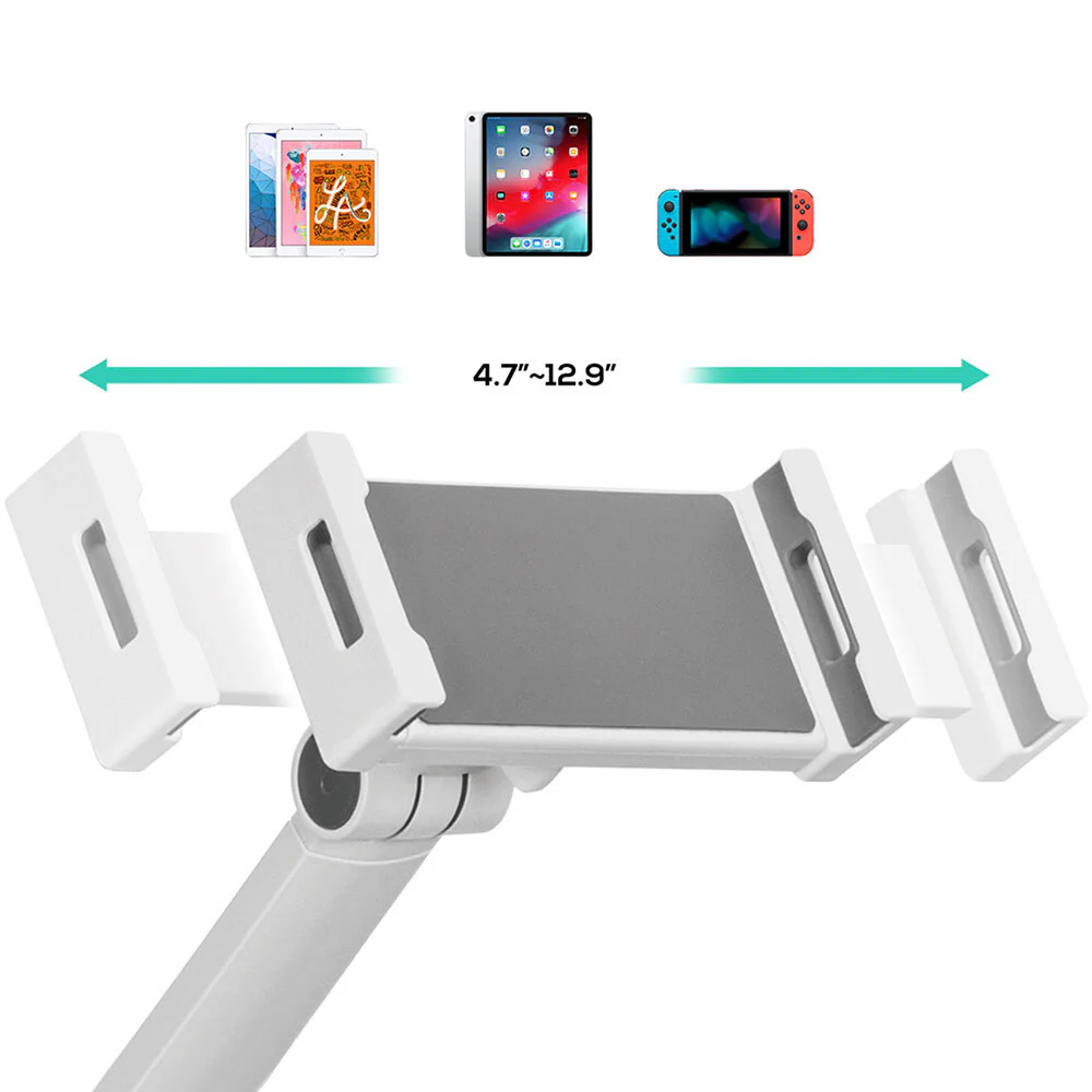 Activiva Universal iPad & Tablet Floor Stand 1.3m 4.7-12.9" (White) - Image 2
