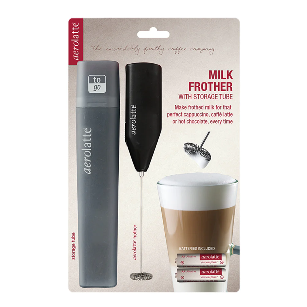 Aerolatte "To Go" Milk Frother with Case Handheld Instrument Carded (Black) - Image 2
