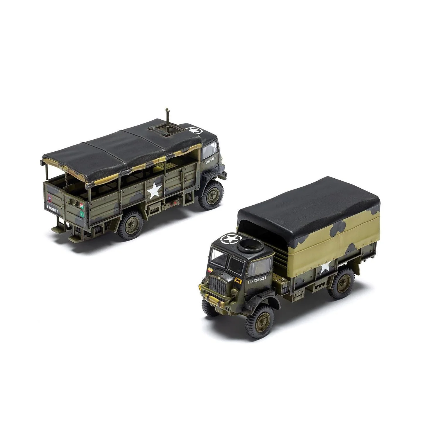 Airfix 1/76 WWII 3-Ton 4X4 General Service and Troop Trucks - Image 2