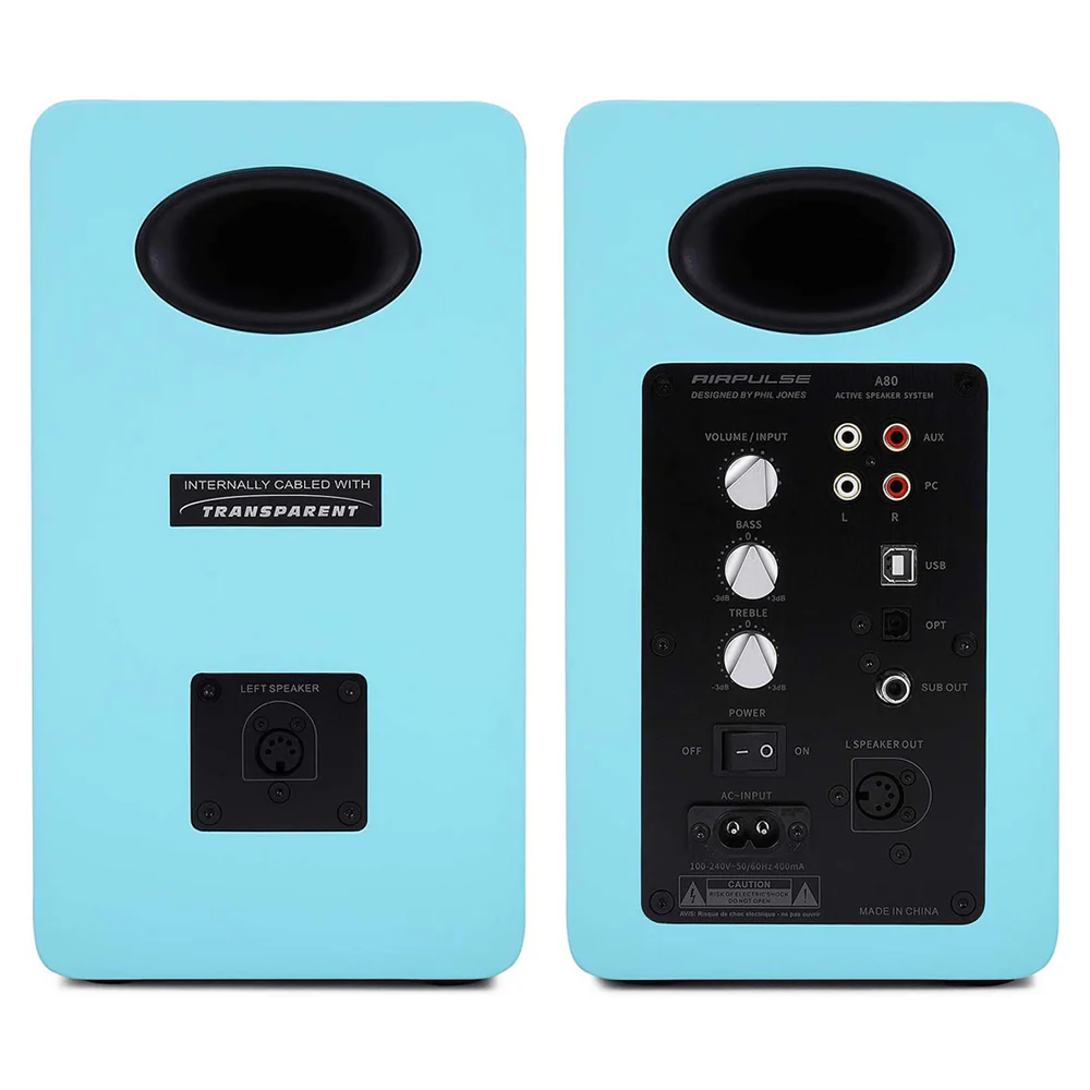 Airpulse A80 Active Bookshelf Speaker System (Blue) - Image 5