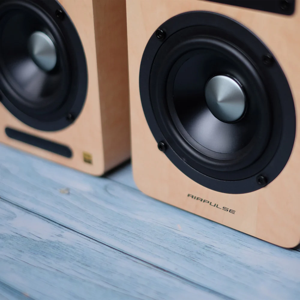Airpulse A80 Active Bookshelf Speaker System (Pine) - Image 2
