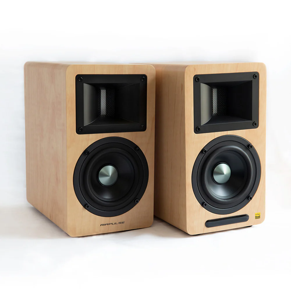 Airpulse A80 Active Bookshelf Speaker System (Pine) - Image 7