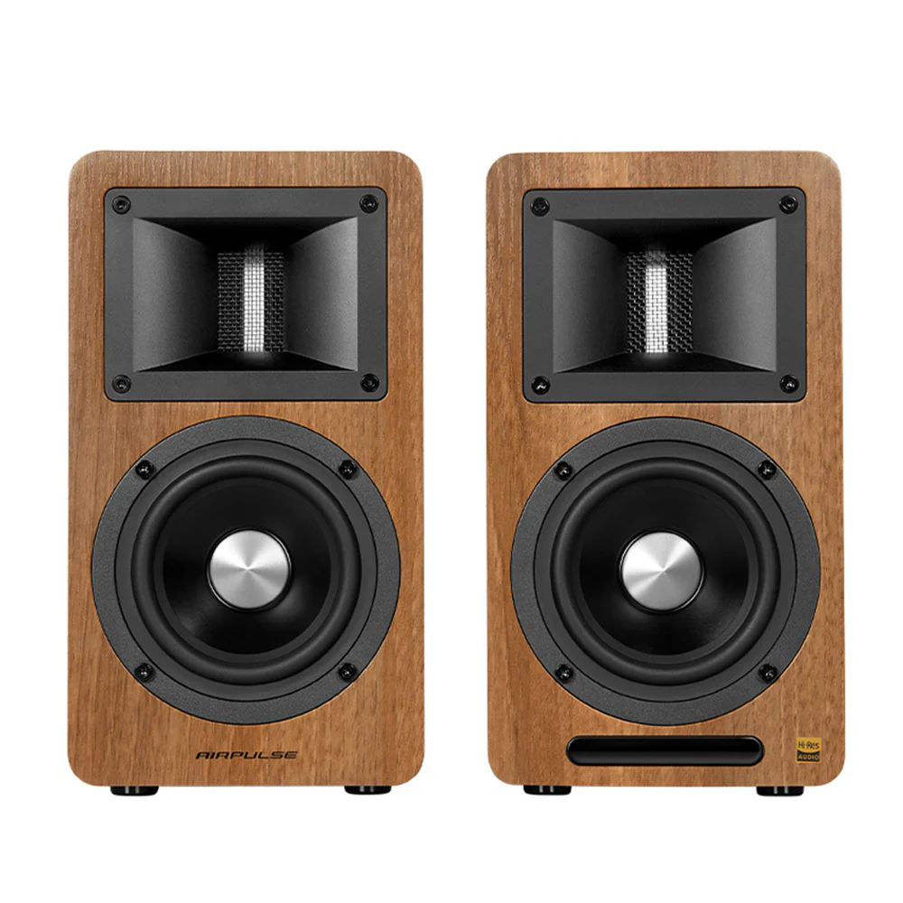 Airpulse A80 Active Bookshelf Speaker System (Walnut) - Image 4