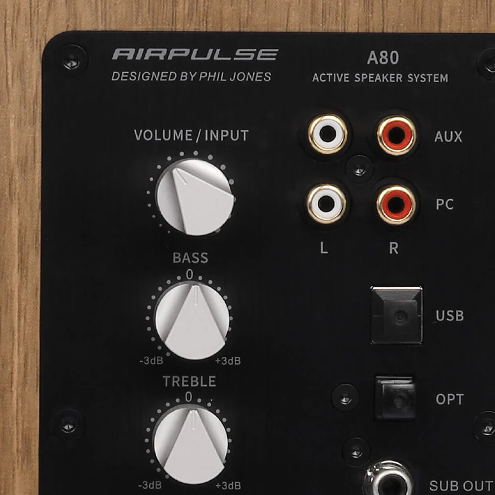 Airpulse A80 Active Bookshelf Speaker System (Walnut) - Image 6