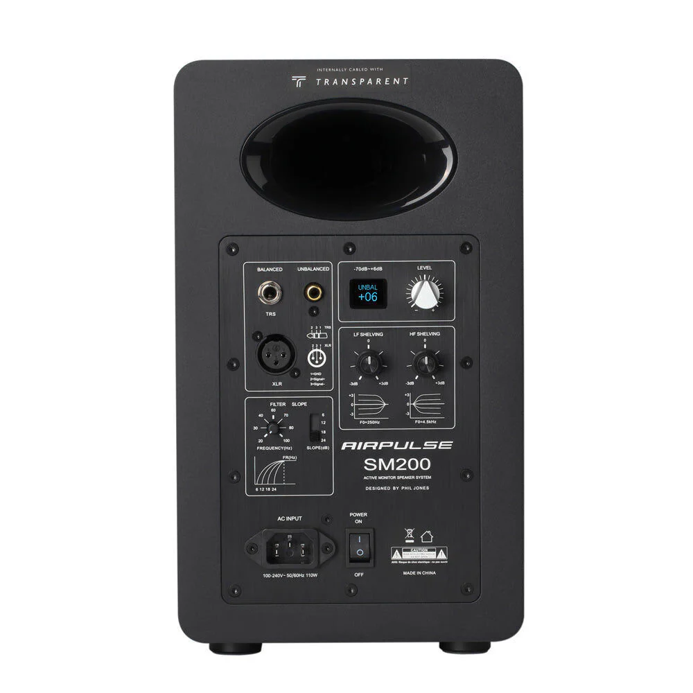 Airpulse SM200 Precision Monitor Active Loudspeaker Single 185x315cm (Black) - Image 2