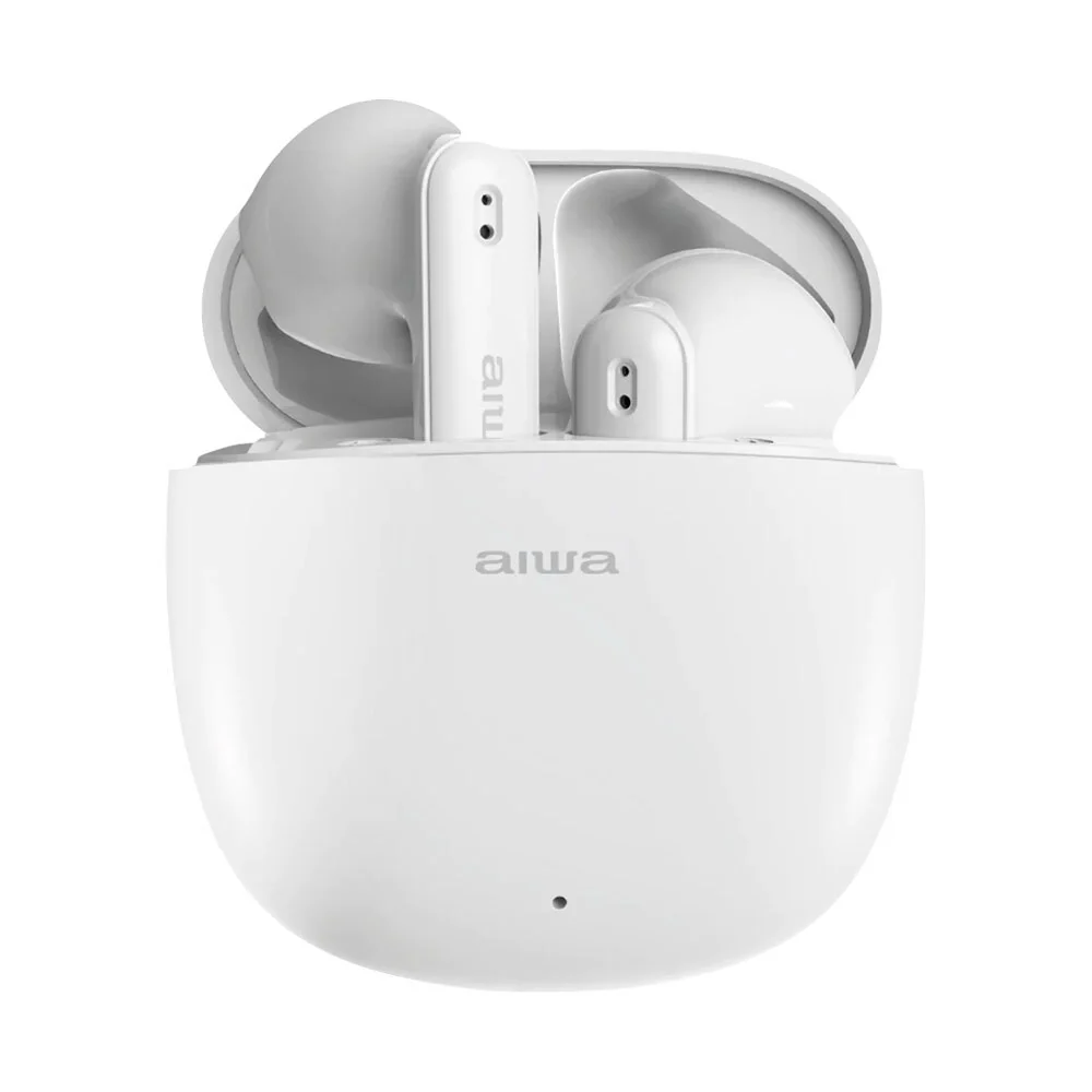 AIWA In-Ear Budstem Bluetooth Earbuds (White)