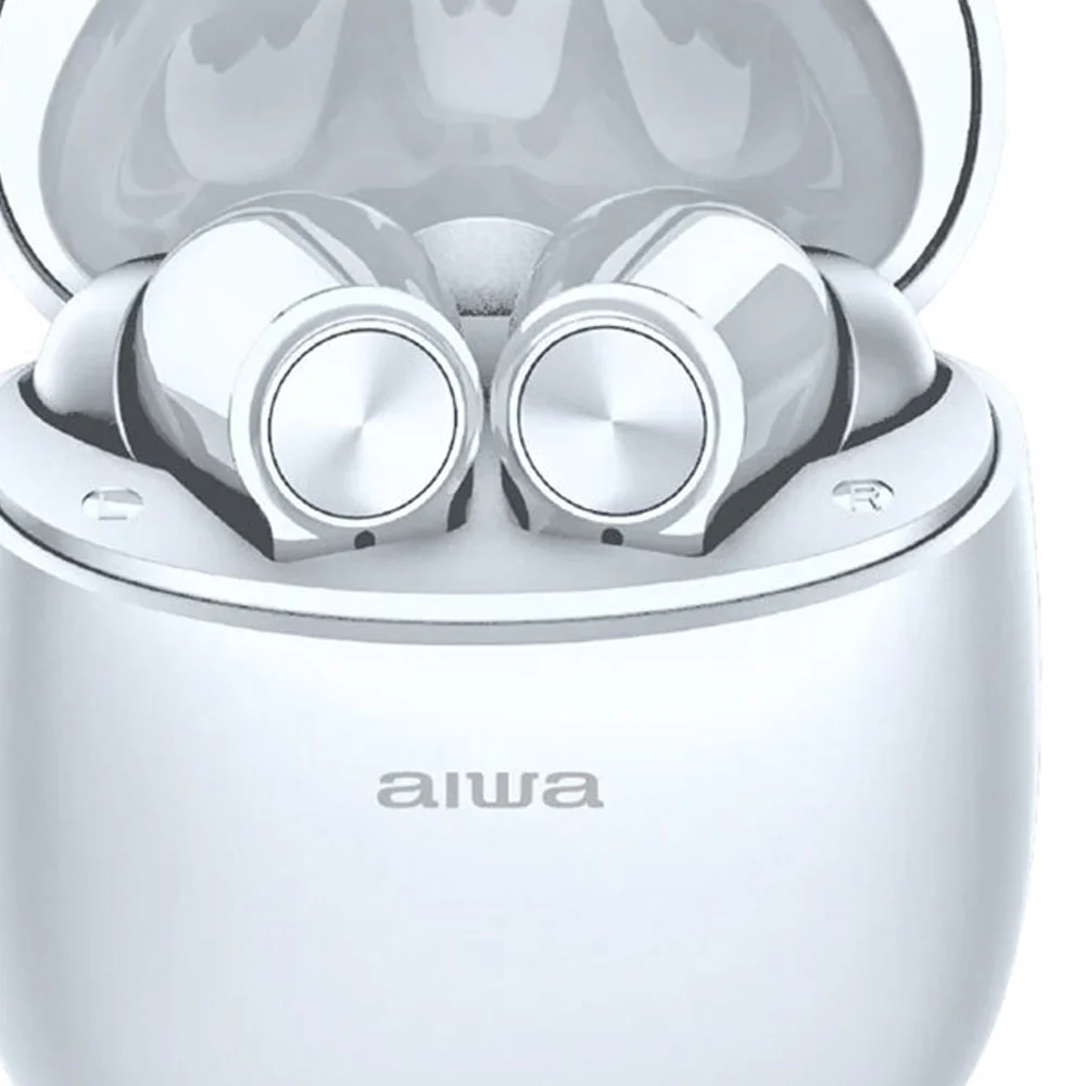 AIWA In-Ear Gelstem Bluetooth Earbuds (White) - Image 3