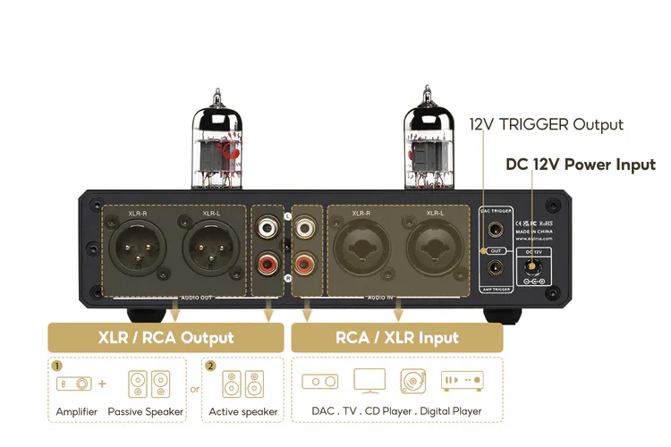 AIYIMA T20 Fully Balanced Hi-Fi Tube Preamplifier - Image 3
