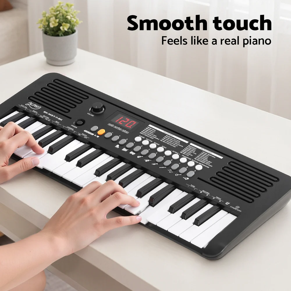 Alpha 37-Key Digital Piano Keyboard Electric (Black) - Image 5
