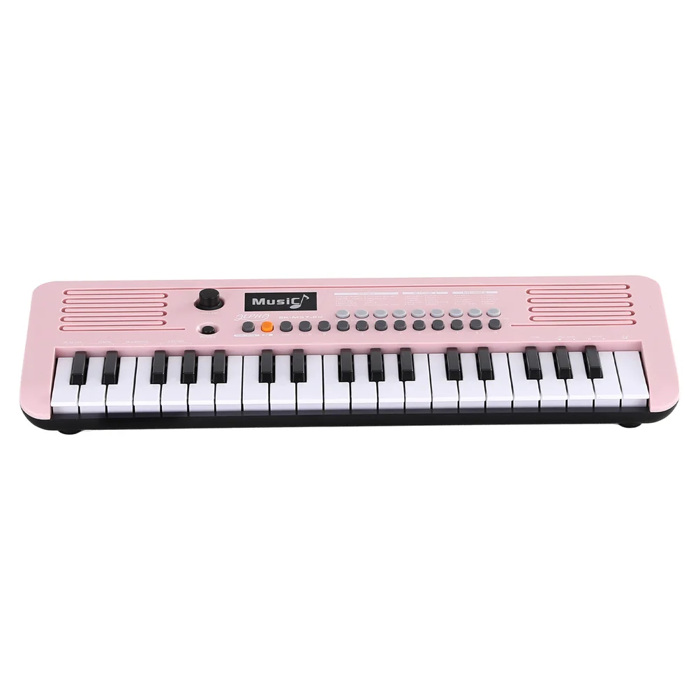 Alpha 37-Key Digital Piano Keyboard for Kids Beginners Electronic Keyboard Piano Gift (Pink) - Image 3