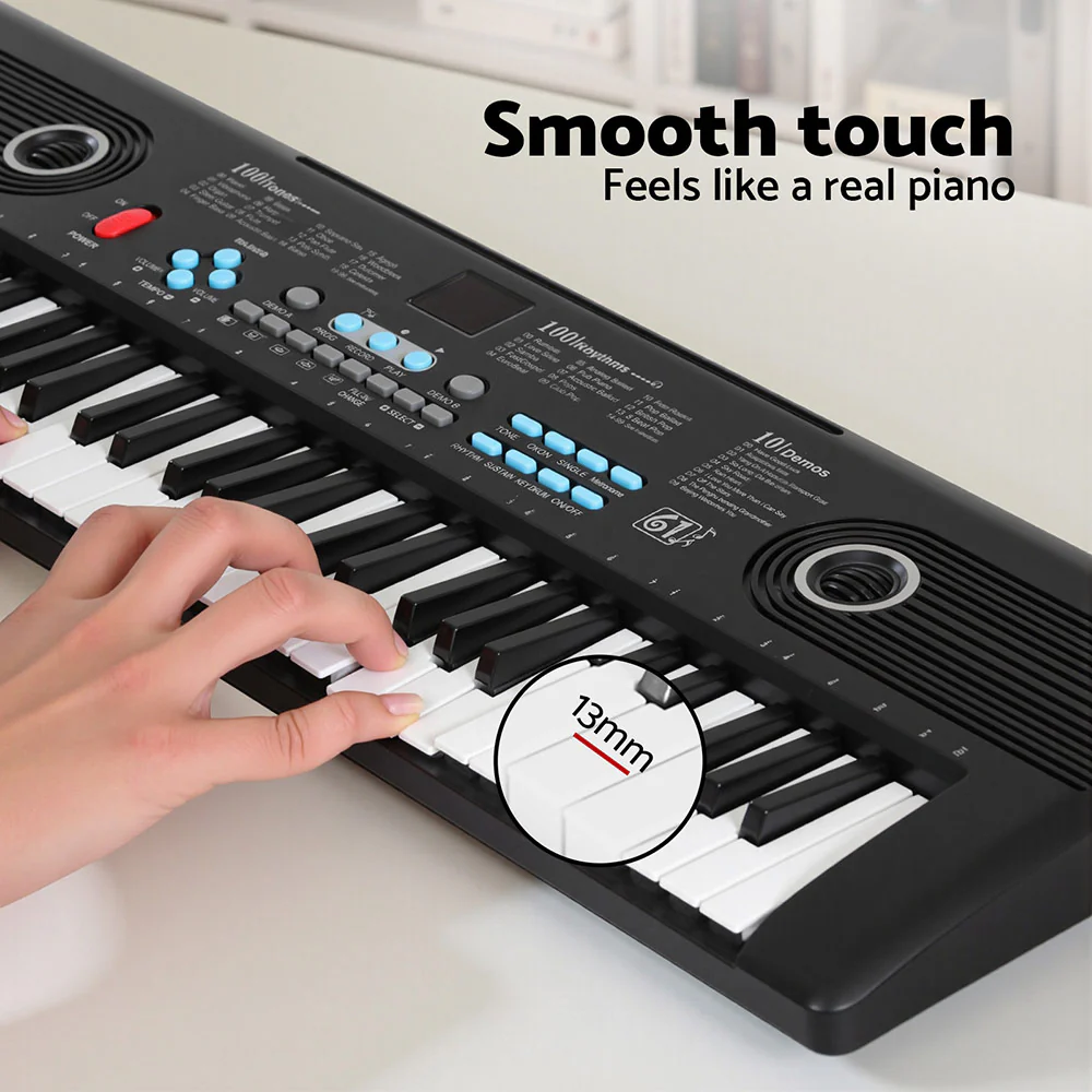 Alpha 61-Key Digital Piano Keyboard Electric Kids Gift (Black) - Image 6
