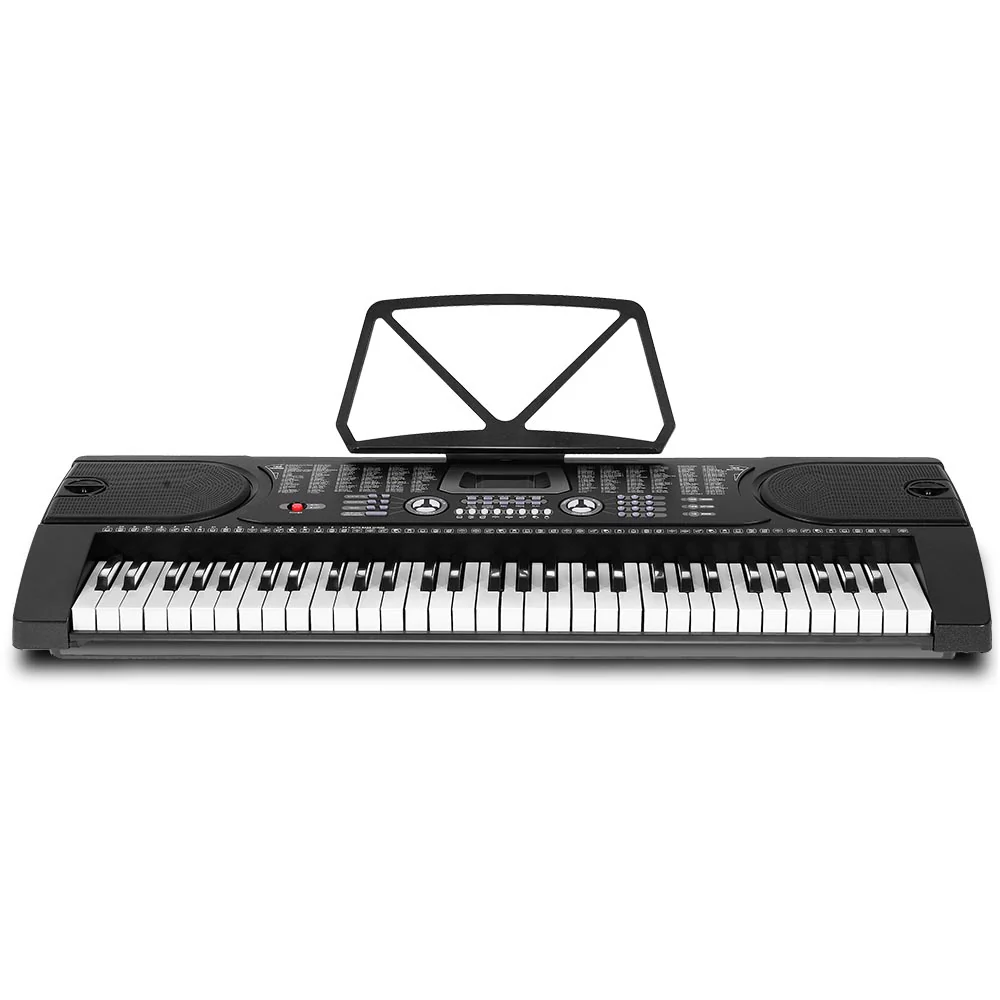 Alpha 61 Keys Electronic Piano Keyboard Digital Electric with Stand Beginner (Black) - Image 3