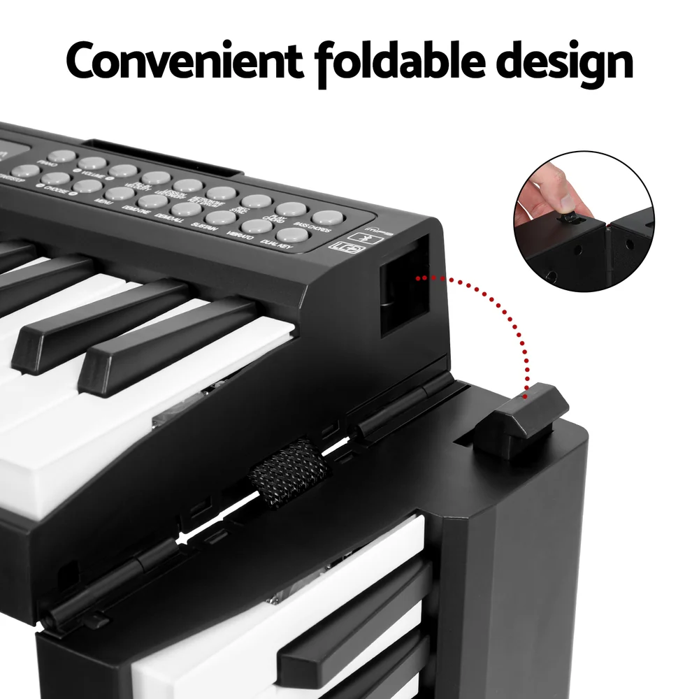 Alpha 61 Keys Foldable Electronic Piano Keyboard Digital Electric with Carry Bag - Image 6