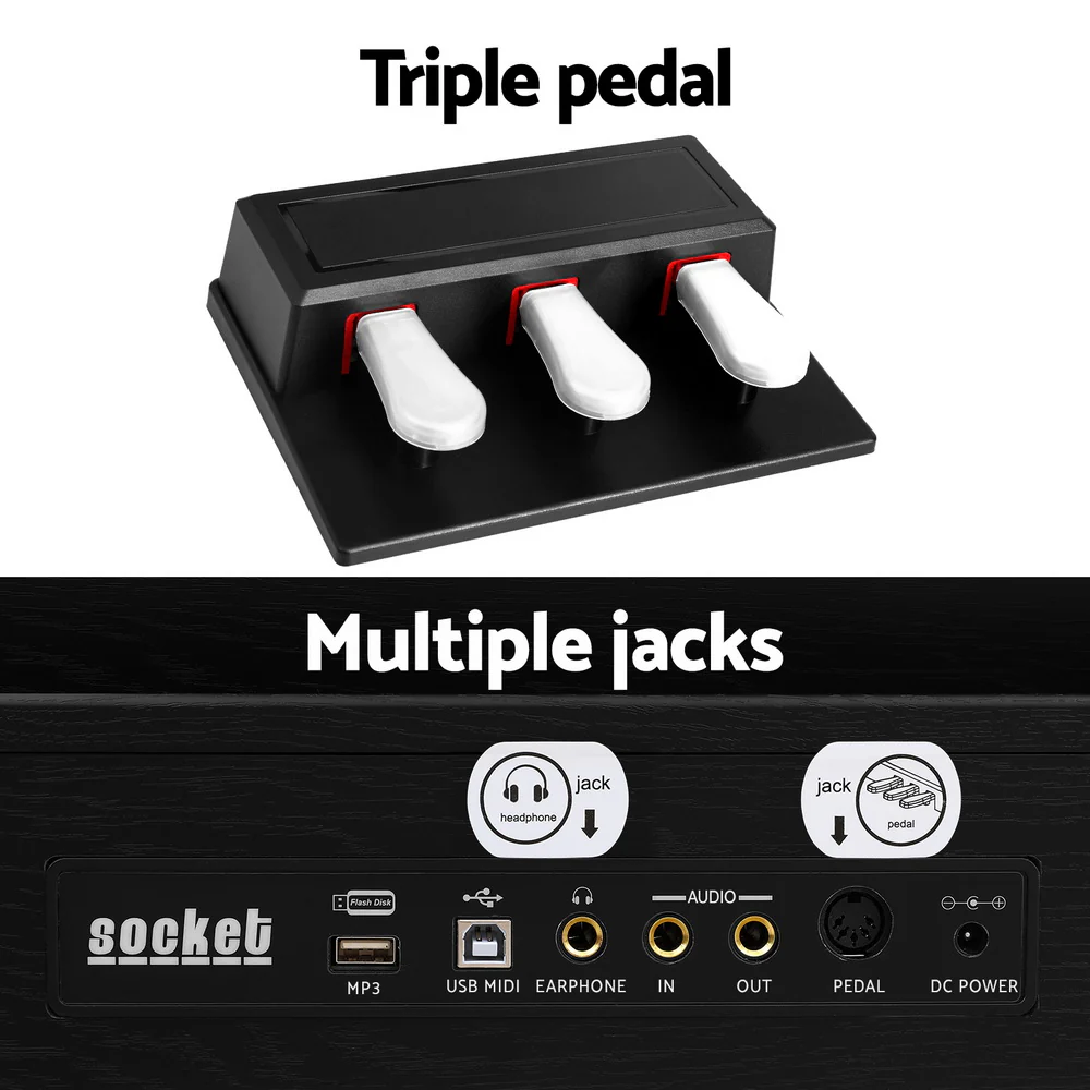 Alpha 88 Keys Digital Piano Keyboard Electronic with Stand - Image 6