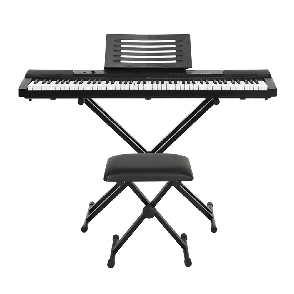 Alpha 88 Keys Electronic Piano Keyboard Digital Electric with Stand Stool Pedal - Image 3
