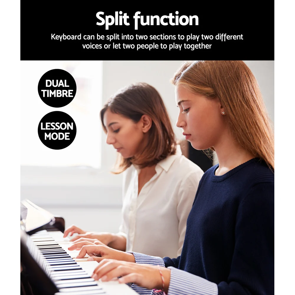 Alpha 88 Keys Electronic Piano Keyboard Digital Electric with Stand Sustain Pedal - Image 5