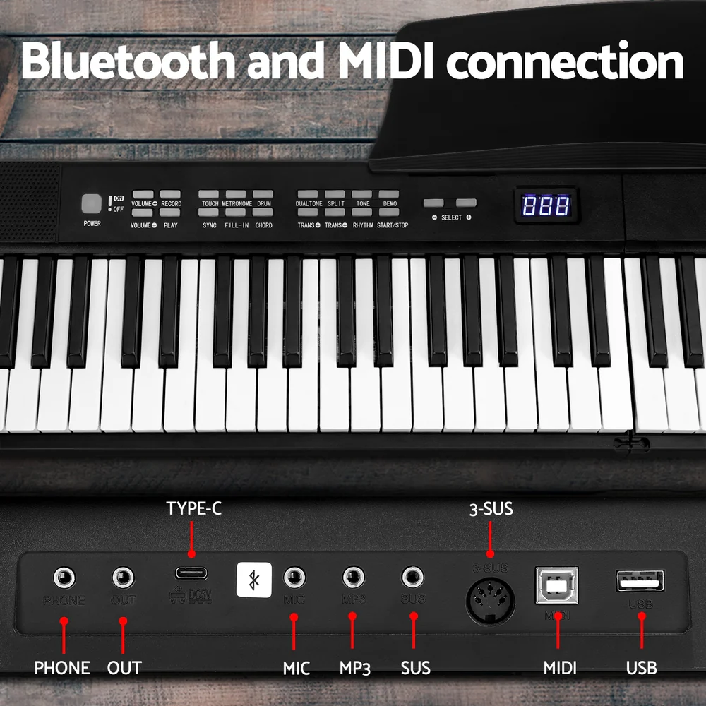 Alpha 88 Keys Foldable Electronic Piano Keyboard Digital Electric with Carry Bag - Image 4
