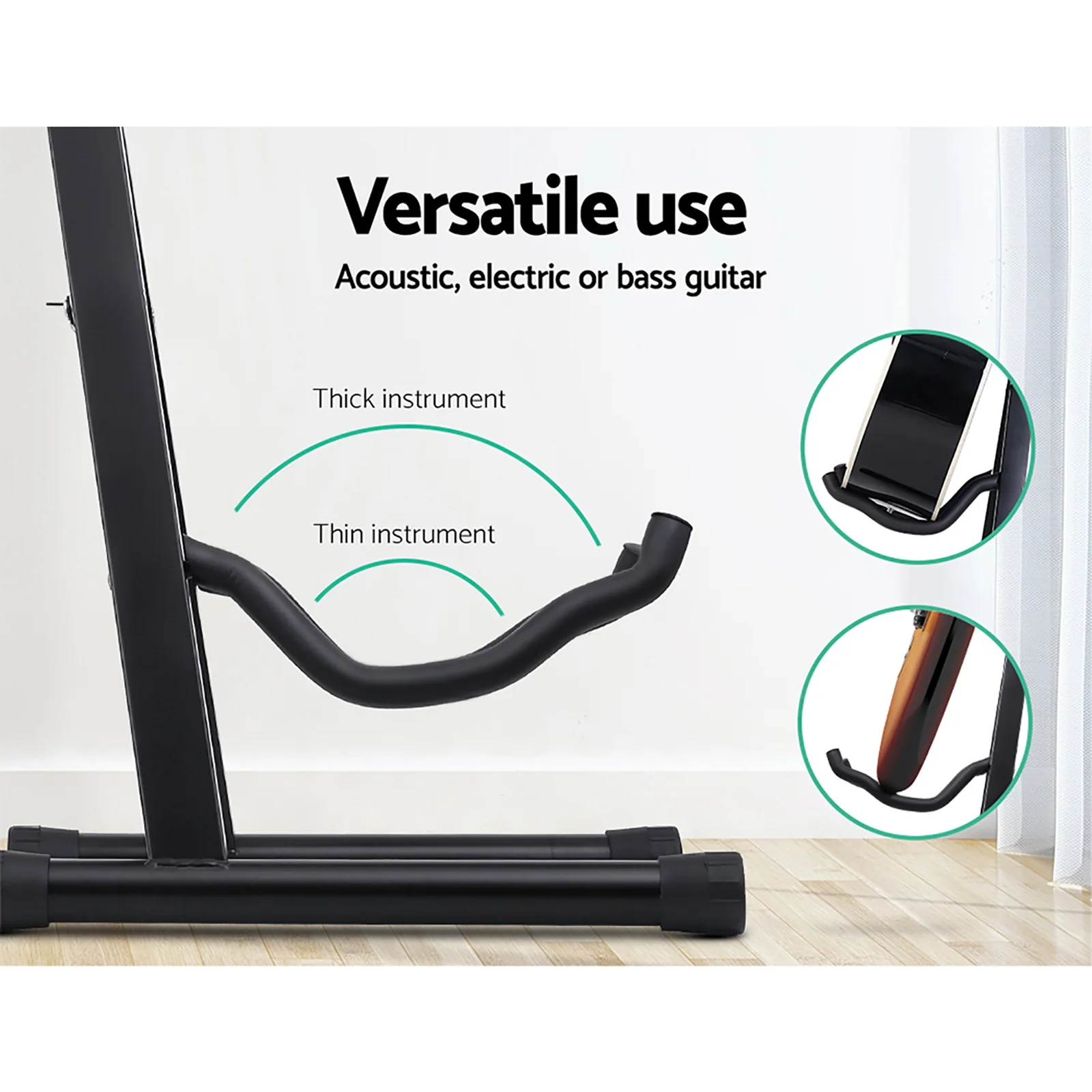Alpha Guitar Stand Folding Portable Floor Rack Holder - Image 6