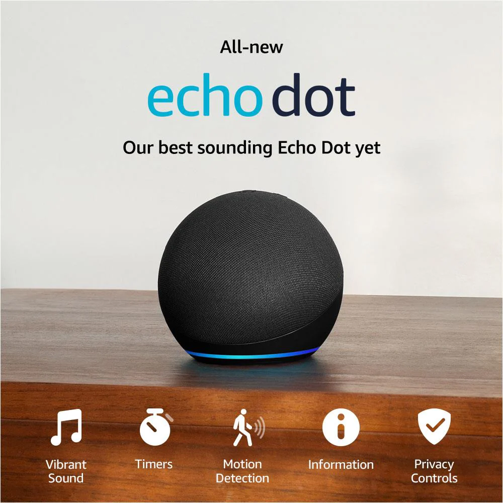 Amazon Echo Dot  Smart Speaker & Alexa 5th Gen (Glacier White) - Image 5