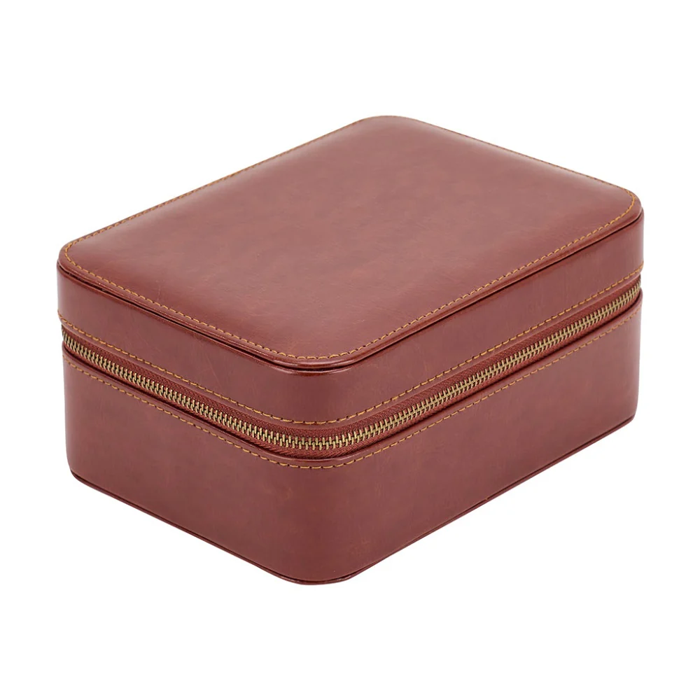 Annabel Trends Gentlemans Jewellery Travel Watch Box with Vegan Leather 8.5x13.5cm - Image 2