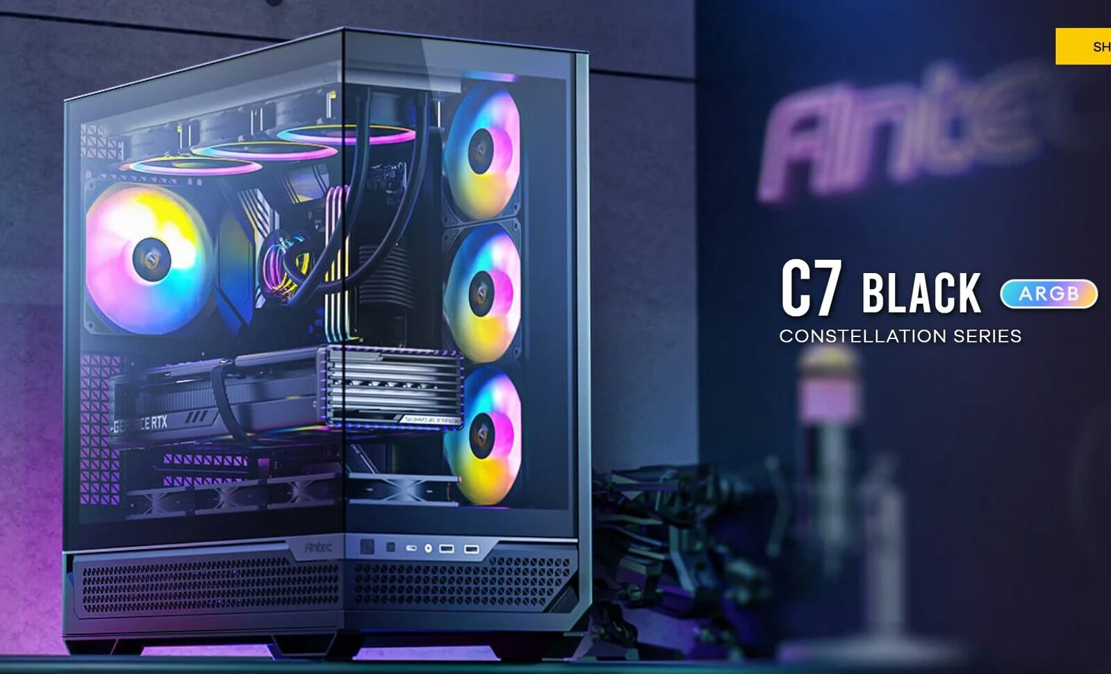 Antec Constellation C7 ARGB Mid-Tower Case (Black) - Image 2